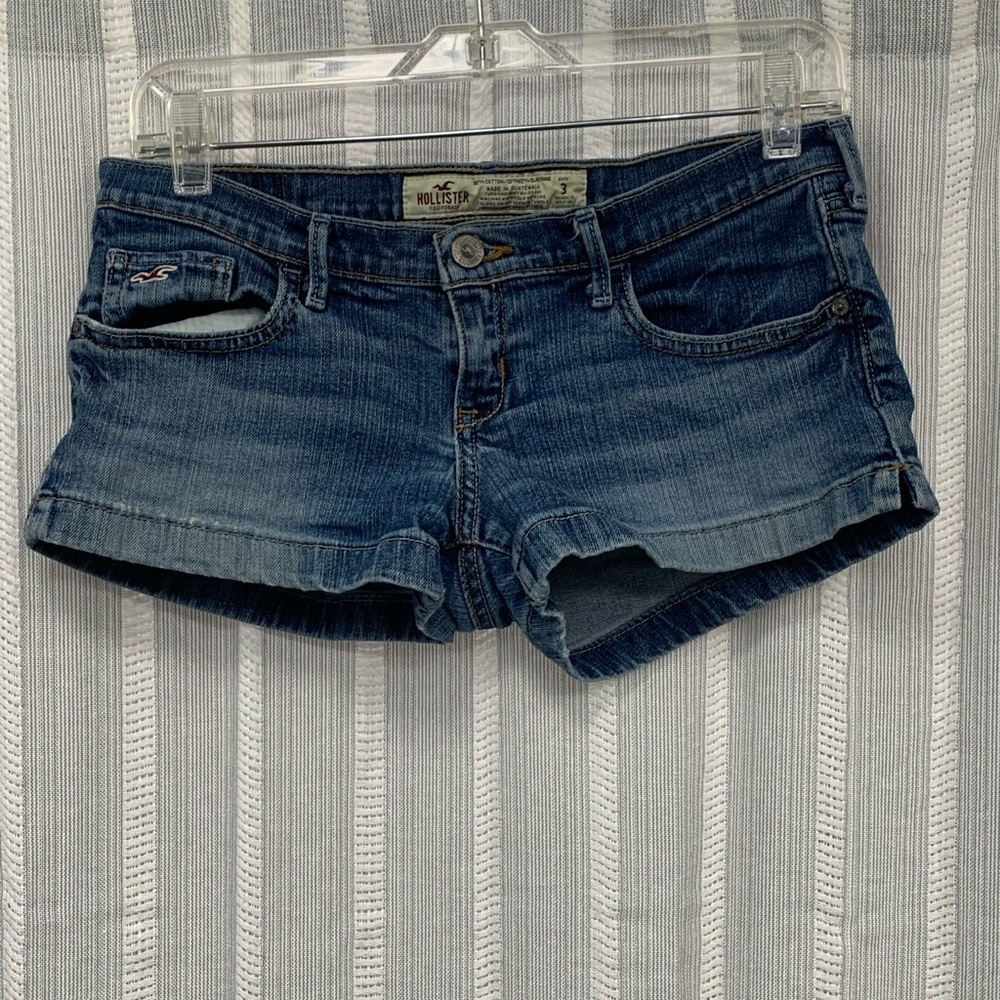 Hollister Women's Dark Blue Denim Jean Shorts